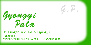 gyongyi pala business card