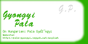 gyongyi pala business card